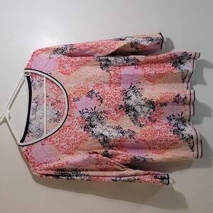 Per Una Women's Linen Rich Floral Top UK Size 16 US Size 12